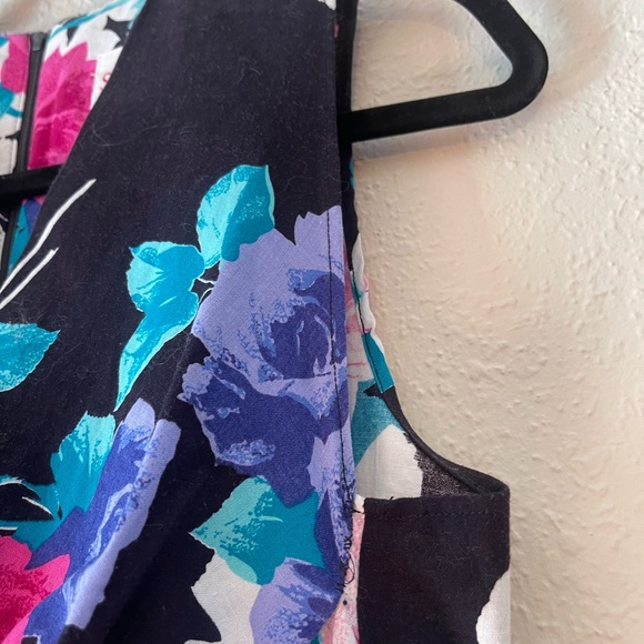 Vintage 1980s Floral Party Dress M - Picture 3 of 10